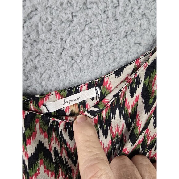 Soprano Jumpsuit Romper Womens S Abstract Zig Zag Spaghetti Straps Pockets - Picture 10 of 11